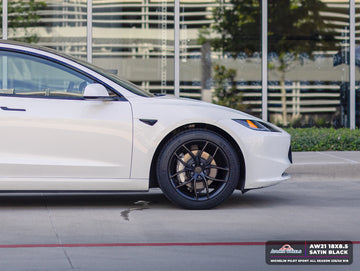 AW21 for Tesla Model 3/Y 19x9.5 Inch +35 Offset Forged Wheels Satin Black