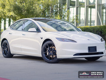 AW21 for Tesla Model 3/Y 19x9.5 Inch +35 Offset Forged Wheels Satin Black