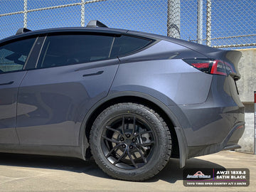 AW21 for Tesla Model 3/Y 19x9.5 Inch +35 Offset Forged Wheels Satin Black