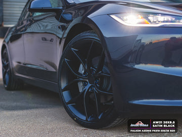 AW21 for Tesla Model 3/Y 19x9.5 Inch +35 Offset Forged Wheels Satin Black