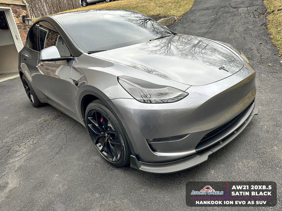 AW21 for Tesla Model 3/Y 20x8.5 Inch +35 Offset Flow Form Wheels Satin Black
