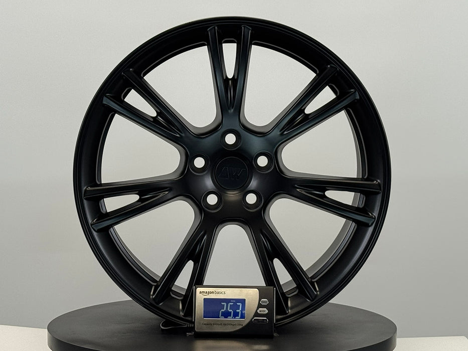 AW23 for Tesla Model 3/Y 19x9.5 Inch +45 Offset Flow Form Wheels Satin Black