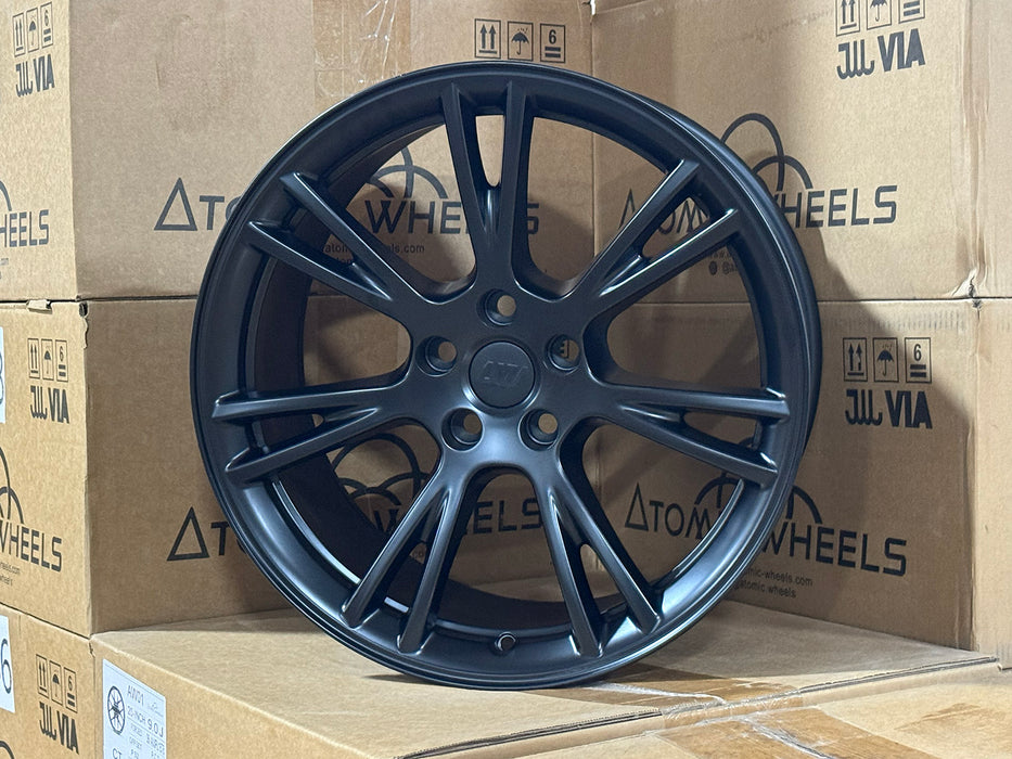 AW23 for Tesla Model 3/Y 19x9.5 Inch +45 Offset Flow Form Wheels Satin Black