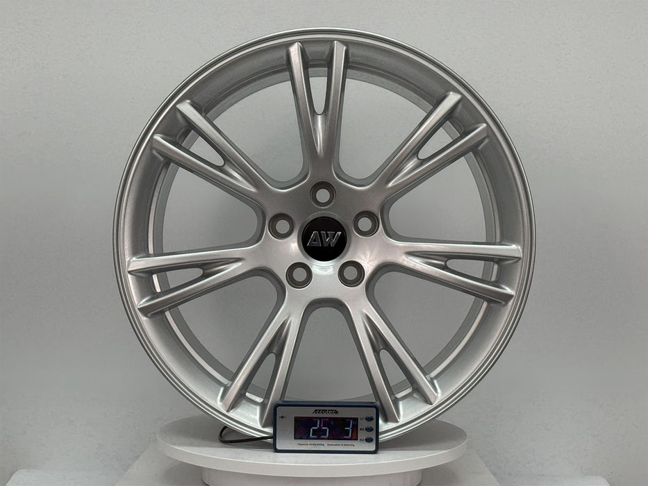 AW23 19" Flow Form Wheels for Tesla Model 3/Y Satin Silver (Set of 4)