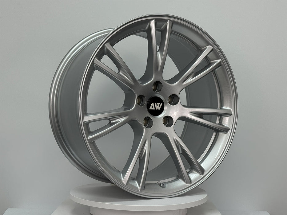 AW23 19" Flow Form Wheels for Tesla Model 3/Y Satin Silver (Set of 4)