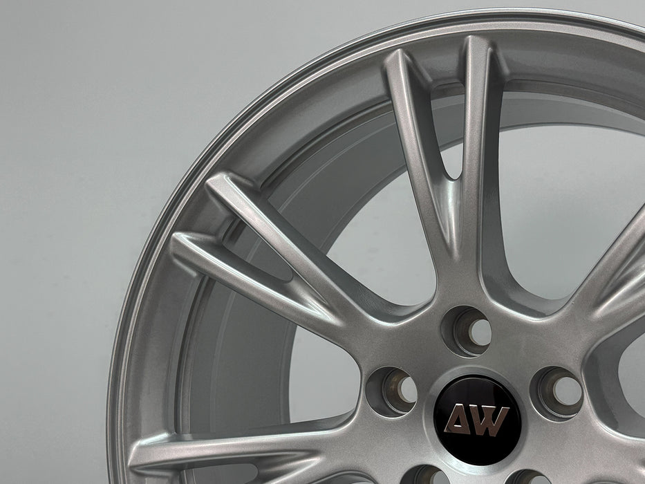 AW23 for Tesla Model 3/Y 19x9.5 Inch +45 Offset Flow Form Wheels Satin Silver