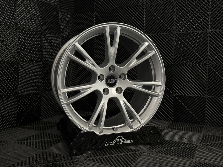 AW23 for Tesla Model 3/Y 19x9.5 Inch +45 Offset Flow Form Wheels Satin Silver