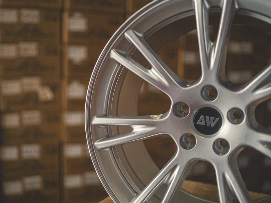 AW23 for Tesla Model 3/Y 19x9.5 Inch +45 Offset Flow Form Wheels Satin Silver