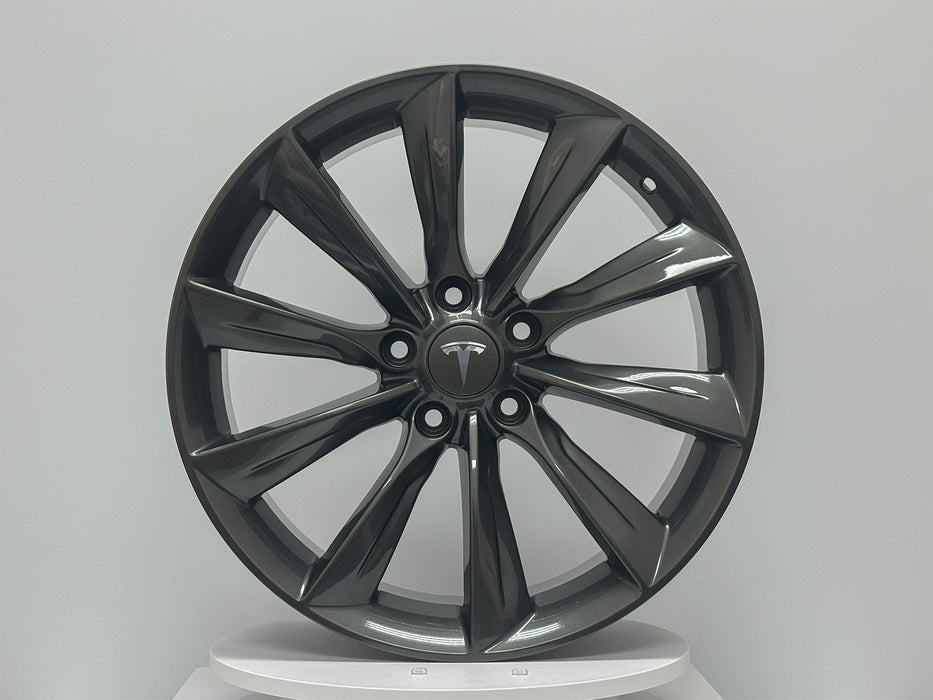 AW24 for Tesla Model 3/Y 18x8.5 Inch +35 Offset Flow Form Wheels Satin Black