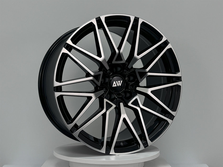 AW31 for BMW G20/G30 19x9.5 Inch +35 Offset Flow Form Wheels Gloss Black Machine Face