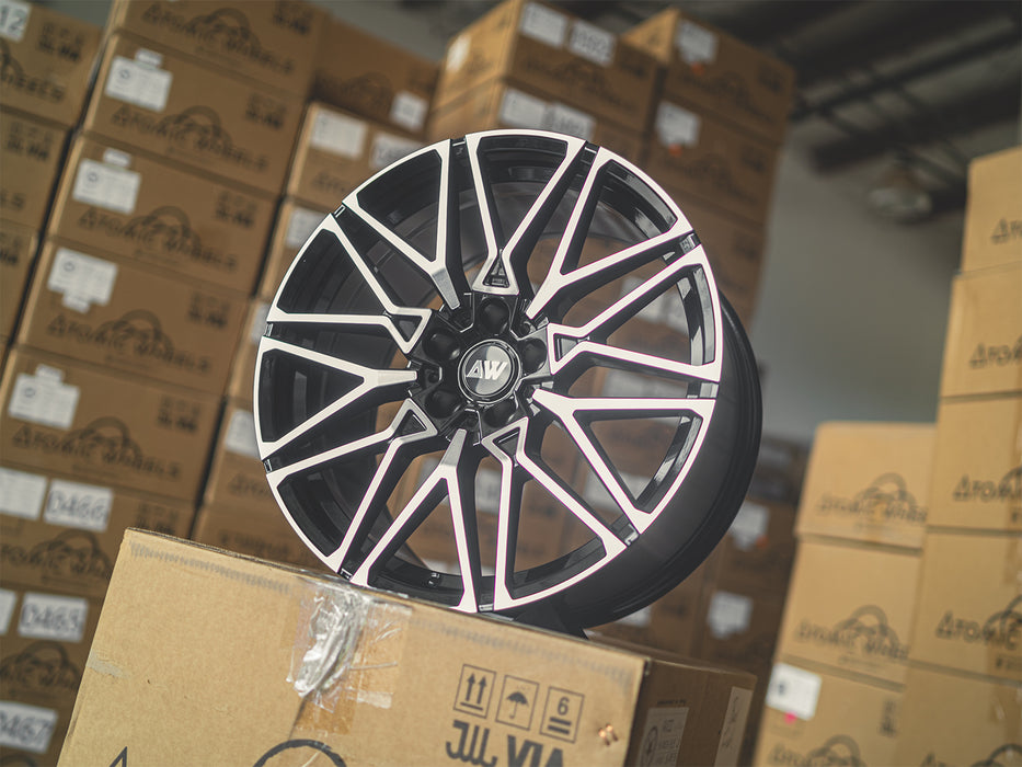 AW31 for BMW G20/G30 19x9.5 Inch +35 Offset Flow Form Wheels Gloss Black Machine Face