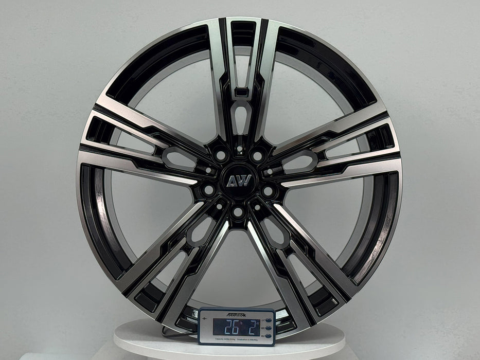AW32 for BMW G20/G30 20x9.5 Inch +37 Offset Flow Form Wheels Gloss Black Machine Face