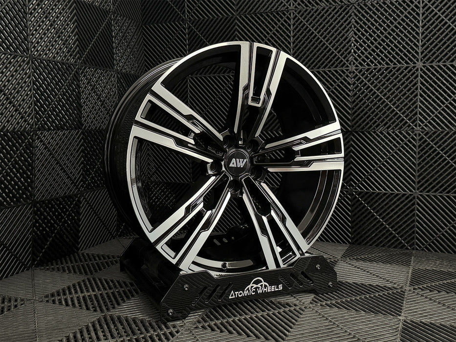AW32 for BMW G20/G30 20x8.5 Inch +25 Offset Flow Form Wheels Gloss Black Machine Face