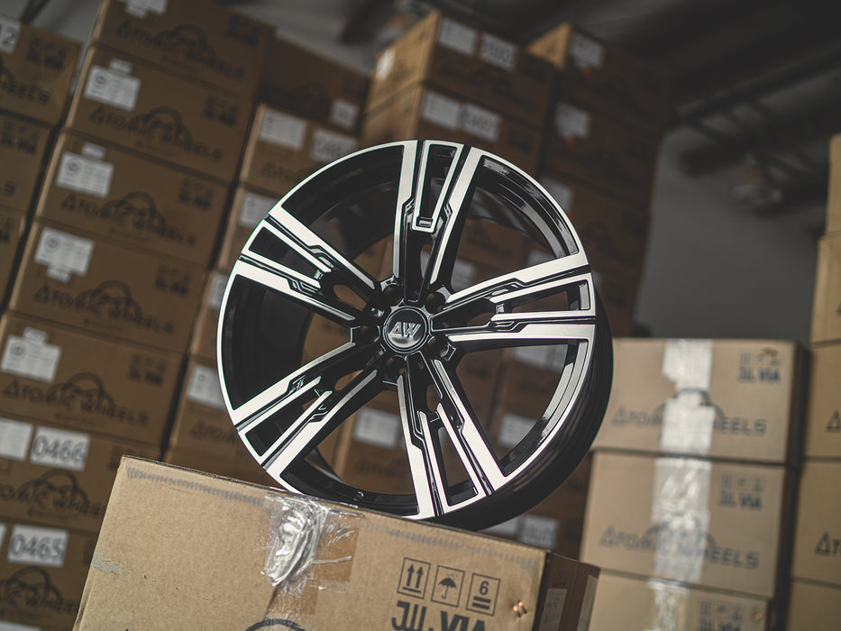 AW32 for BMW G20/G30 20x8.5 Inch +25 Offset Flow Form Wheels Gloss Black Machine Face