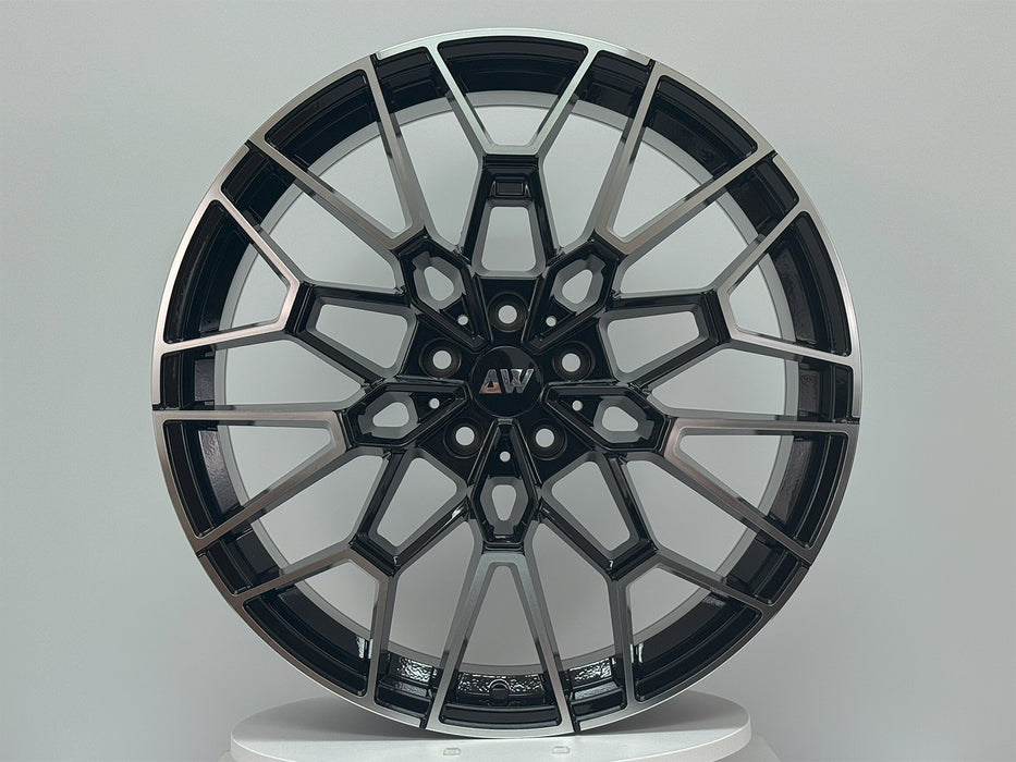 AW33 for BMW G20/G30 20x8.5 Inch +26 Offset Flow Form Wheels Gloss Black Machine Face