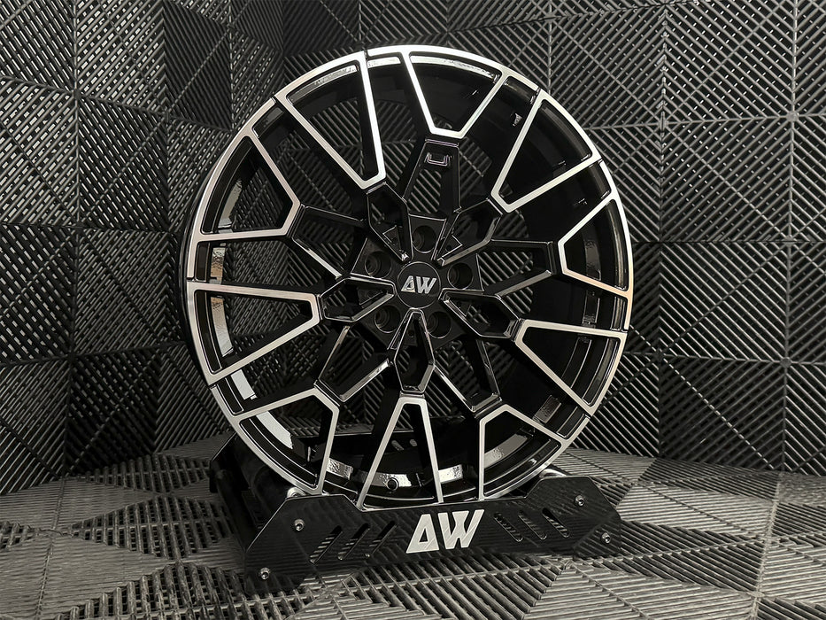 AW33 for BMW G20/G30 20x8.5 Inch +26 Offset Flow Form Wheels Gloss Black Machine Face
