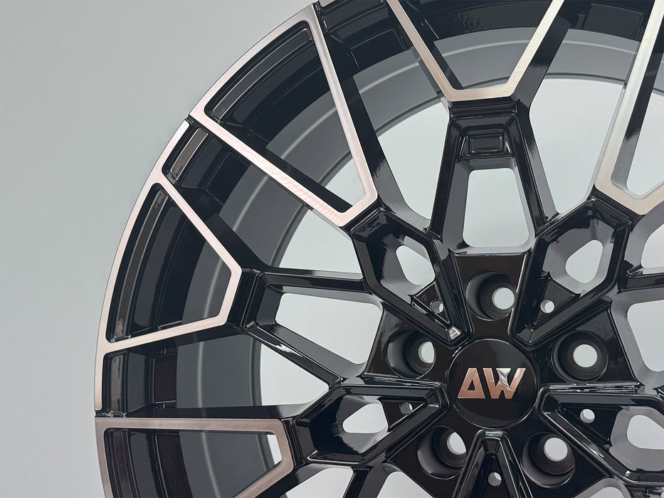 AW33 for BMW G20/G30 20x8.5 Inch +26 Offset Flow Form Wheels Gloss Black Machine Face