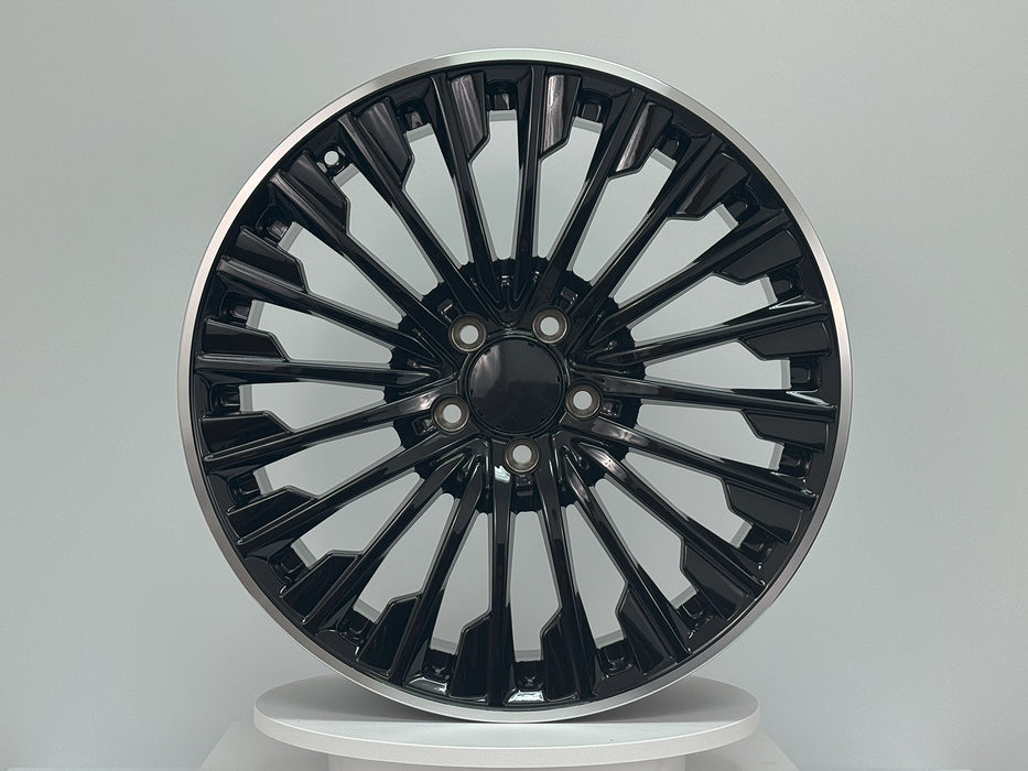 AW41 for Mercedes C-class/E-class 19x9.0 Inch +42 Offset Flow Form Wheels Gloss Black Machine Lip