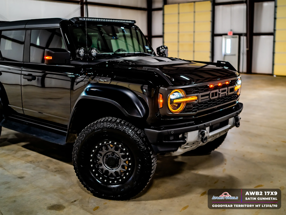 AWB2 for Ford F-150 Raptor 17x9.0 Inch +30 Offset Forged Wheels Satin Gunmetal