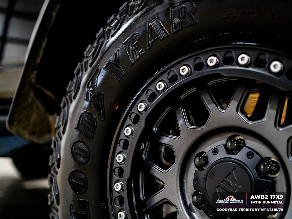 AWB2 for Ford F-150 Raptor 17x9.0 Inch +30 Offset Forged Wheels Satin Gunmetal