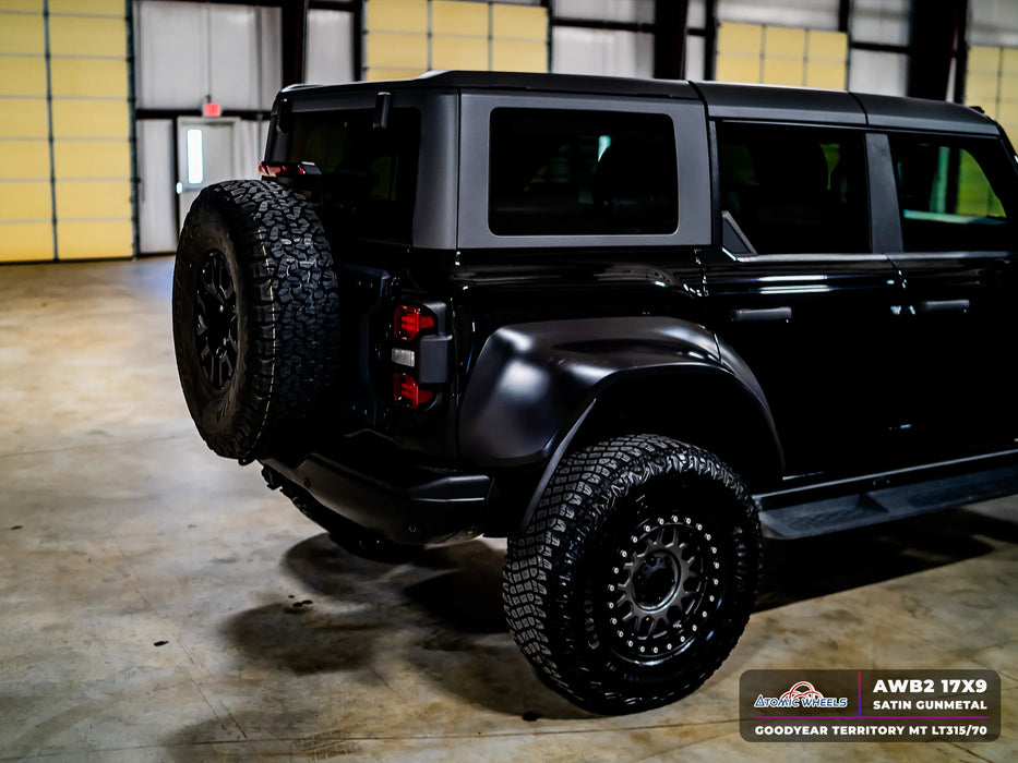 AWB2 for Ford F-150 Raptor 17x9.0 Inch +30 Offset Forged Wheels Satin Gunmetal