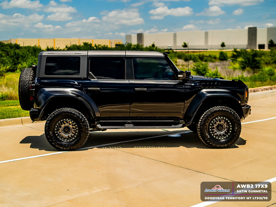 AWB2 for Ford F-150 Raptor 17x9.0 Inch +30 Offset Forged Wheels Satin Gunmetal