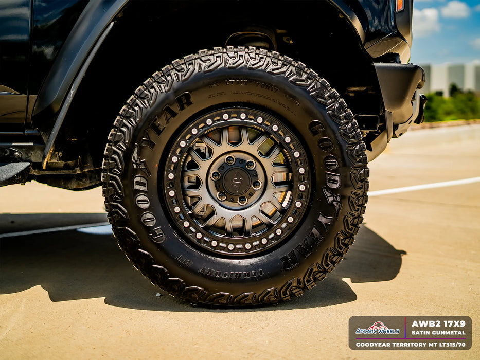 AWB2 for Ford F-150 Raptor 17x9.0 Inch +30 Offset Forged Wheels Satin Gunmetal