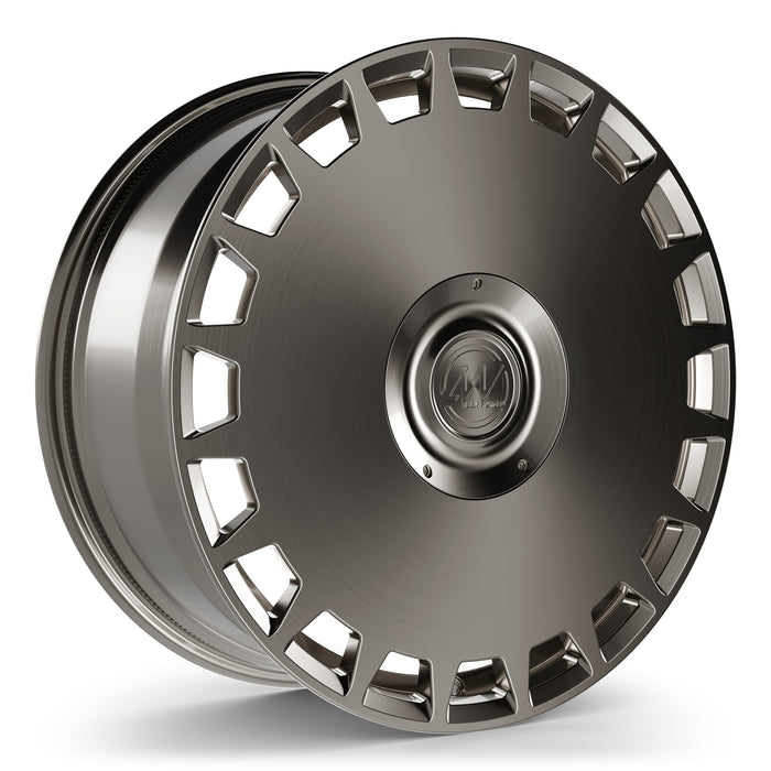 AWDF Forged Wheels for Rivian R1T/R1S 20" / 8.5" +48 / Gloss Brushed Grey render