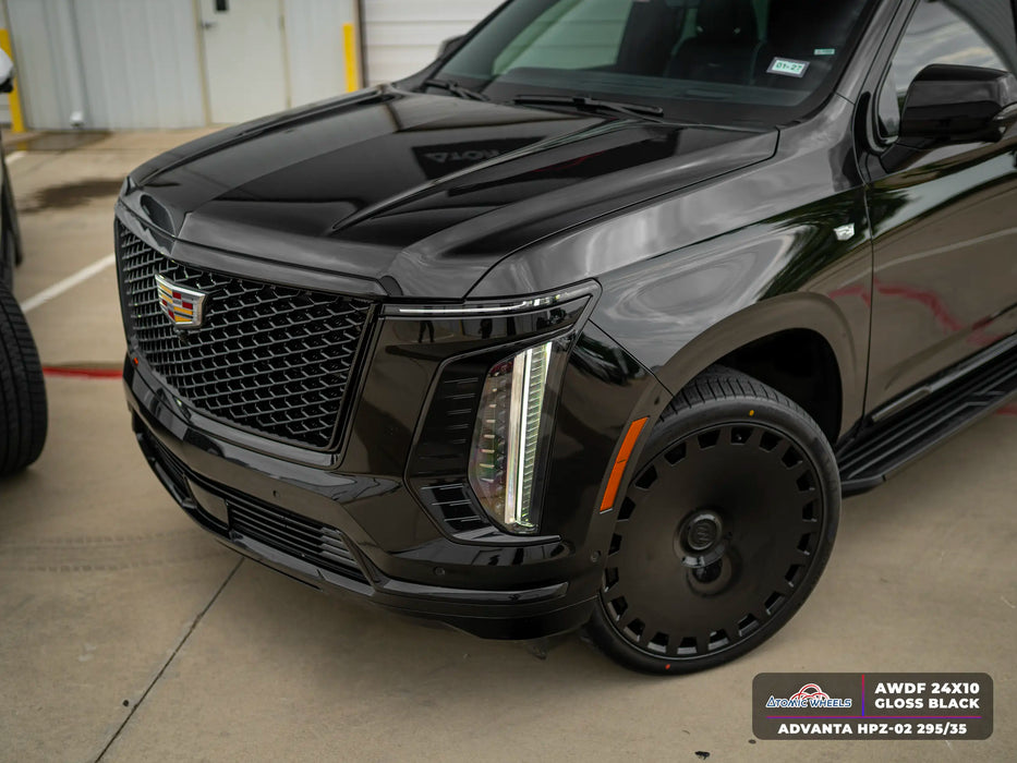AWDF for Cadillac Escalade and Chevrolet Tahoe 24x10 Inch +30 Offset Forged Wheels Gloss Black