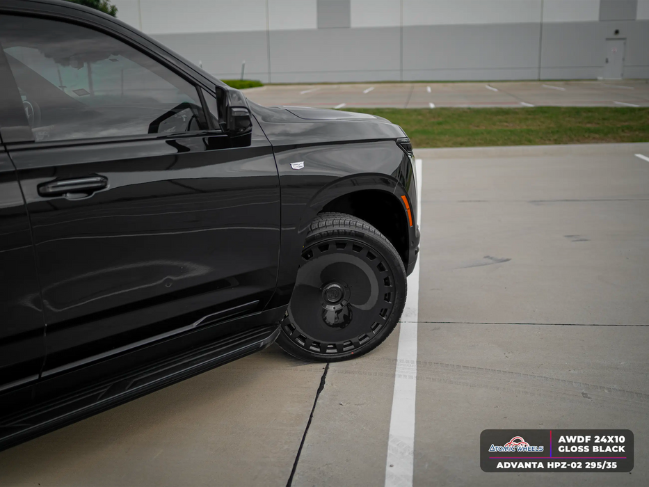 AWDF for Cadillac Escalade and Chevrolet Tahoe 24x10 Inch +30 Offset Forged Wheels Gloss Black