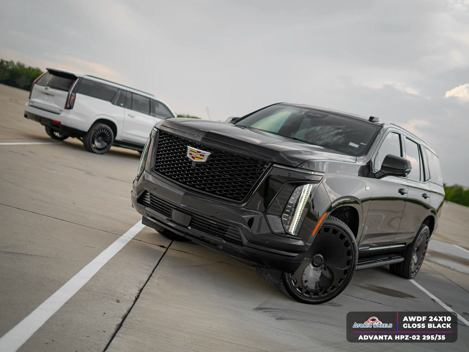 AWDF for Cadillac Escalade and Chevrolet Tahoe 24x10 Inch +30 Offset Forged Wheels Gloss Black