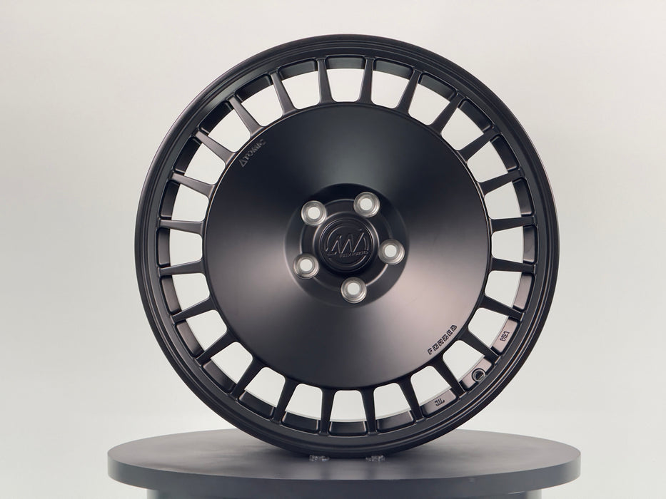 AWDX 19"x9.5" Satin Black demo wheel for Tesla Model 3/Y — actual unit