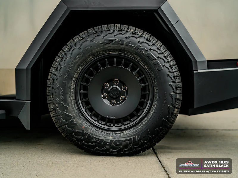 AWDX Forged Wheels for Tesla Cybertruck - 18" / 9.0" +40 / Satin Black