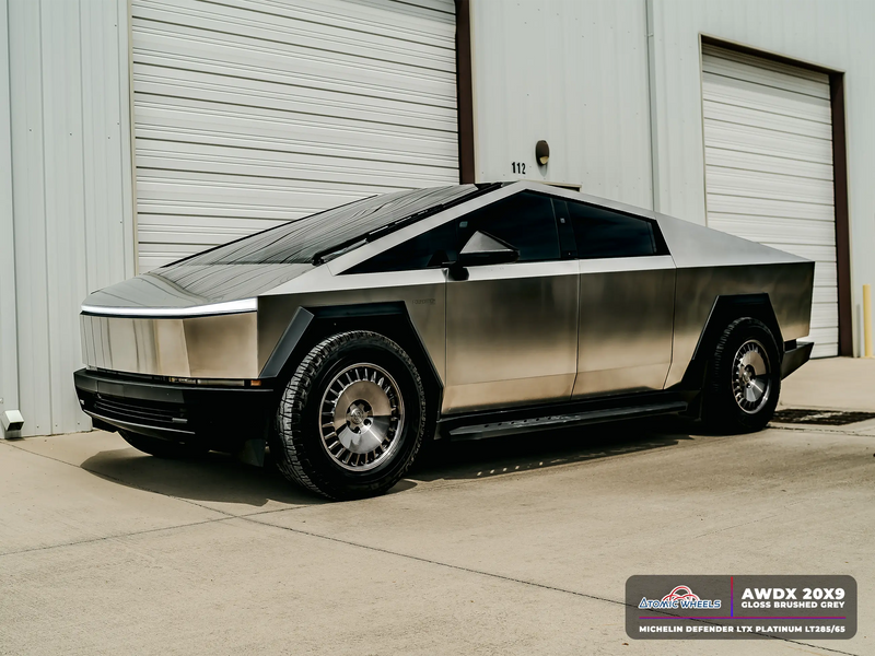 AWDX Forged Wheels for Tesla Cybertruck - 20" / 9.0" +40 / Gloss Brushed Grey