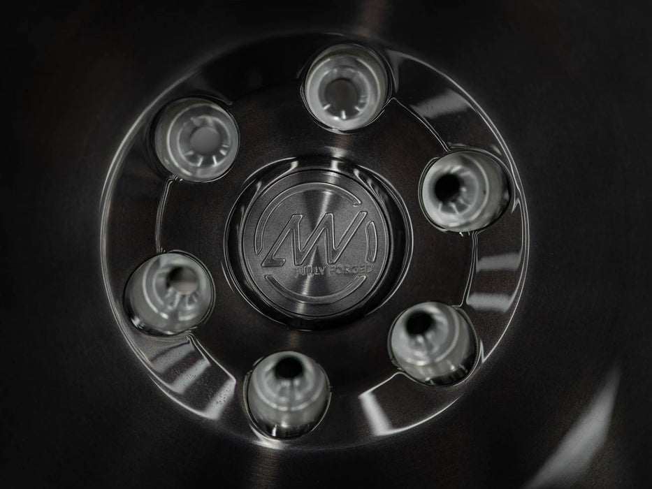 22-Inch AWDX Gloss Brushed Grey Wheels + Falken Wildpeak R/T LT285/55 R22 Tire Set for Tesla Cybertruck (DEMO SET)