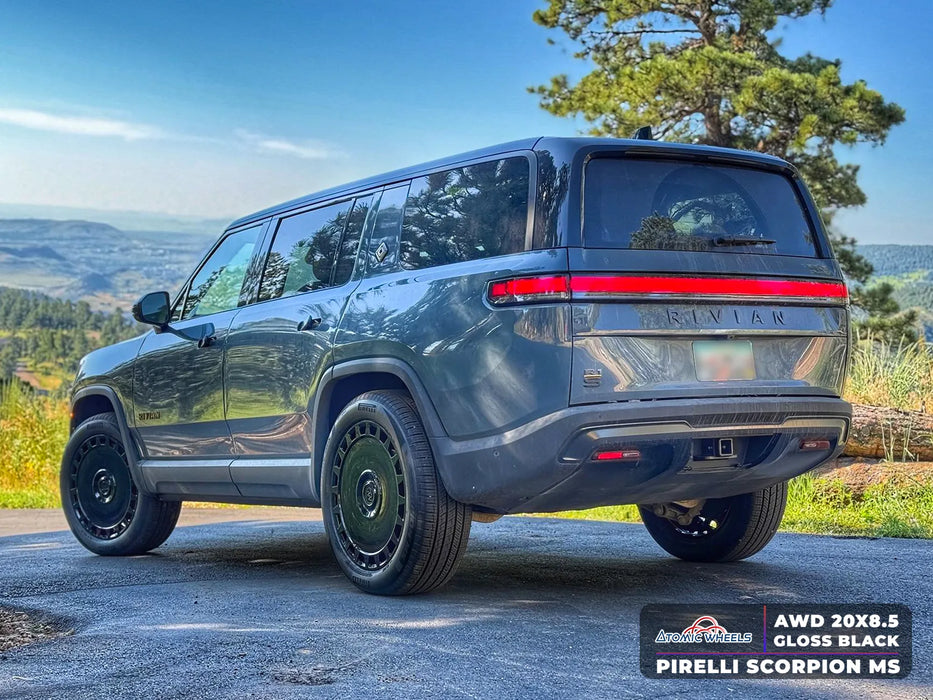 AWD for Rivian R1T/R1S 20x8.5 Inch +48 Offset Forged Wheels Gloss Black