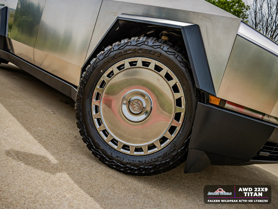 AWD for Tesla Cybertruck 22x9.0 Inch +55 Offset Forged Wheels Titan