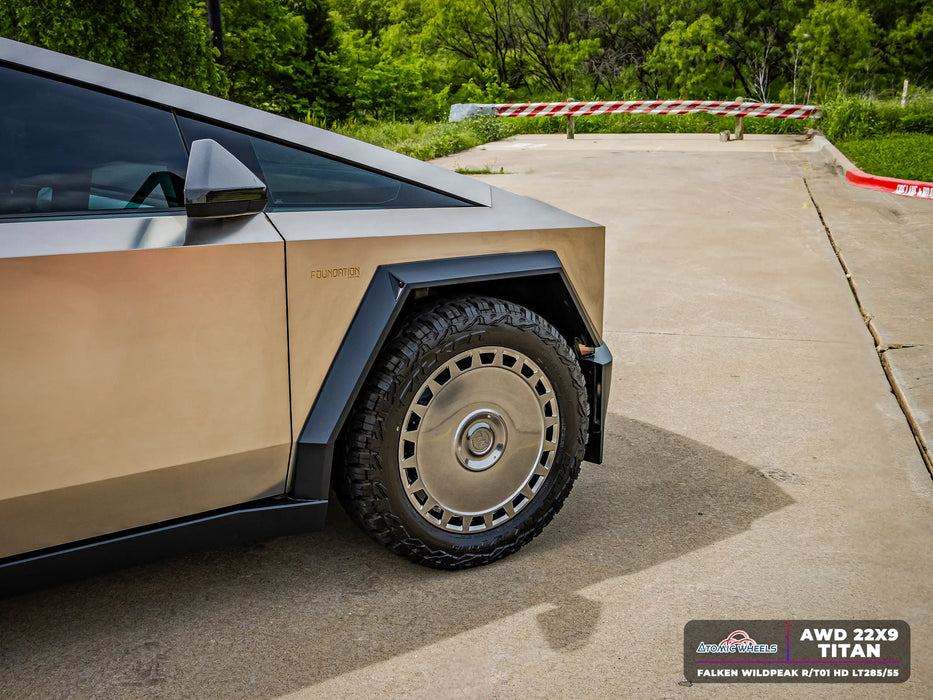 AWD for Tesla Cybertruck 22x9.0 Inch +55 Offset Forged Wheels Titan