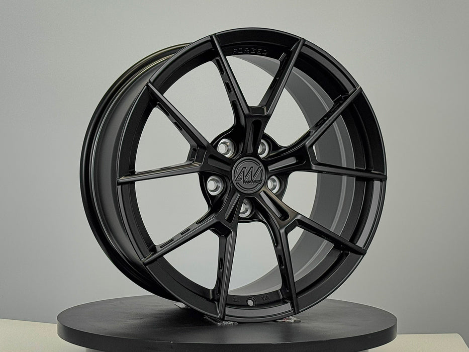 AWS for Tesla Model 3/Y 19x9.5 Inch +30 Offset Forged Wheels Satin Black