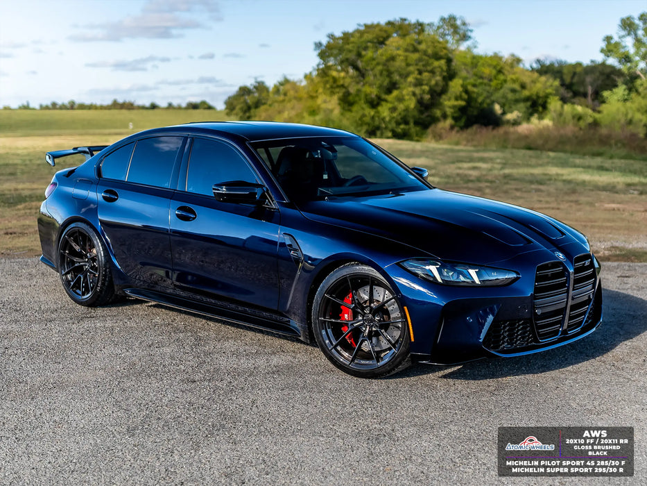 AWS for BMW M2/M3/M4 20x11 Inch +14 Offset Forged Wheels Gloss Brushed Black