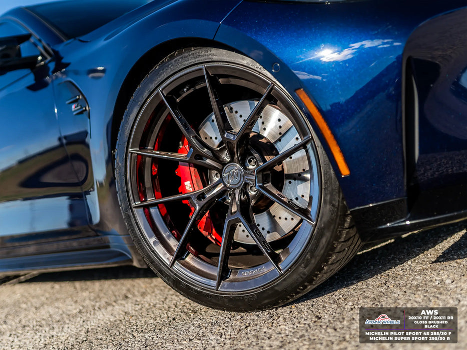 AWS for BMW M2/M3/M4 20x11 Inch +14 Offset Forged Wheels Gloss Brushed Black