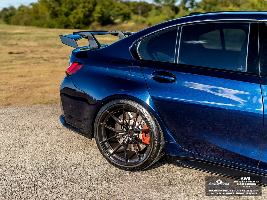 AWS for BMW M2/M3/M4 20x11 Inch +14 Offset Forged Wheels Gloss Brushed Black