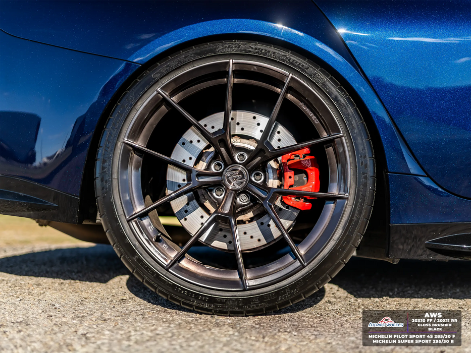 AWS for BMW M2/M3/M4 20x11 Inch +14 Offset Forged Wheels Gloss Brushed Black