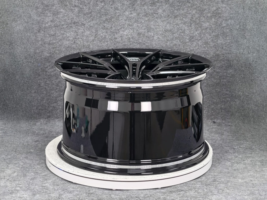 AWS for for Corvette C8 19x9.0 Inch Offset Forged Wheels Gloss Black