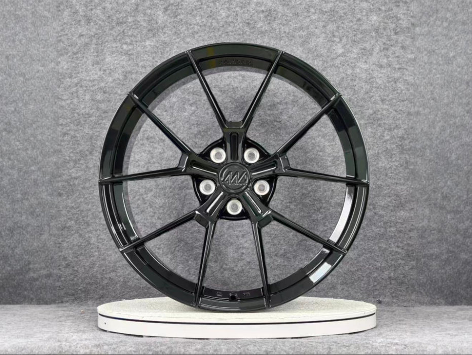 AWS for for Corvette C8 19x9.0 Inch Offset Forged Wheels Gloss Black