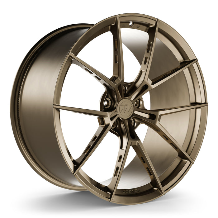 AWS Forged Wheels for Tesla Model S/X 22" / 11.0" +38 / Satin Bronze render