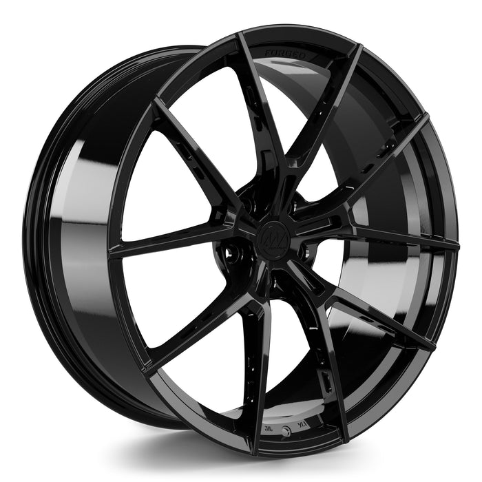 AWS Forged Wheels for Tesla Model S/X 22" / 9.5" +22 / Gloss Black render
