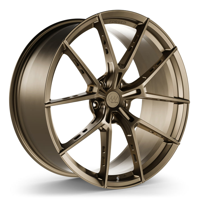 AWS Forged Wheels for Tesla Model S/X 22" / 9.5" +22 / Satin Bronze render