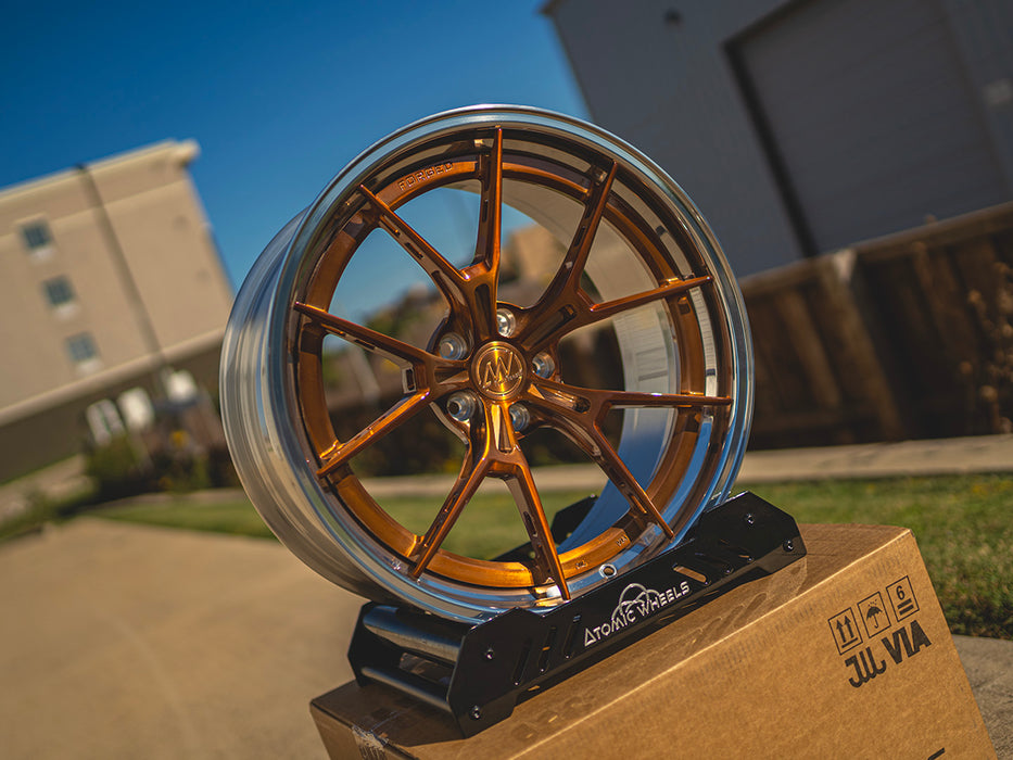 AWS2 for BMW M2/M3/M4 20x10 Inch +12 Offset Forged Wheels Polished & Brushed Bronze