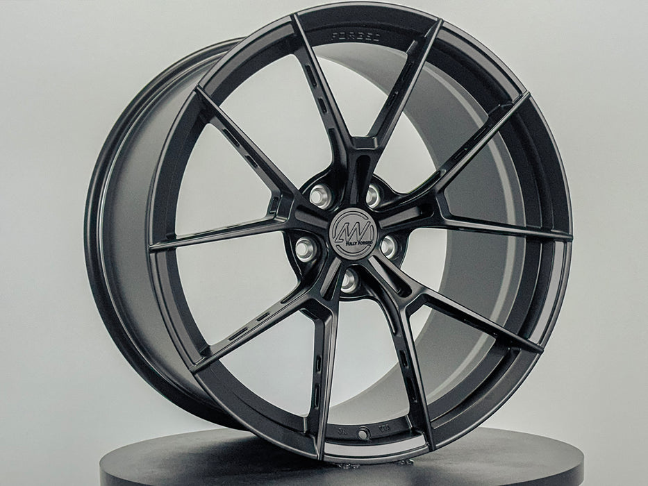 AWS for Ford Mustang GT 20x11 Inch +24 Offset Forged Wheels Satin Black